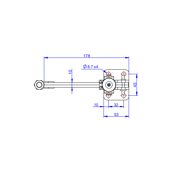 Dociskacz pionowy 450 kg - STAL CYNKOWANA