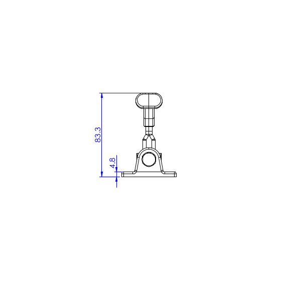 Dociskacz suwakowy  318 kg - STAL CYNKOWANA