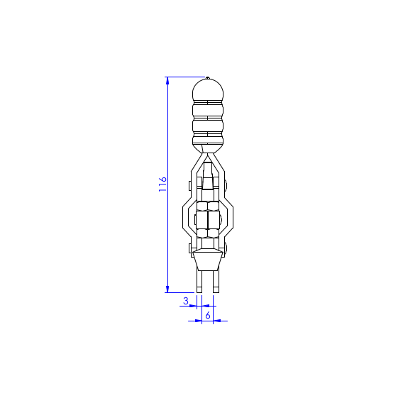 Dociskacz pionowy  91 kg - STAL CYNKOWANA