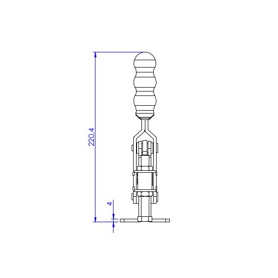 Dociskacz pionowy 350 kg - STAL CYNKOWANA