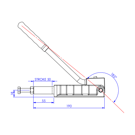 Dociskacz suwakowy 1200 kg