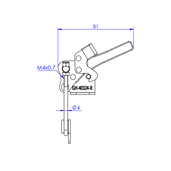 Zapięcia z blokadą  225 kg - STAL CYNKOWANA