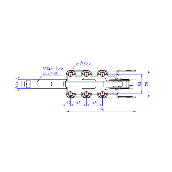 Dociskacz suwakowy 2500 kg