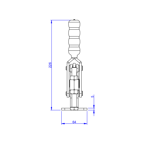 Dociskacz pionowy 450 kg - STAL CYNKOWANA