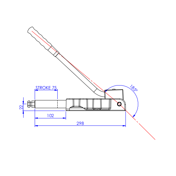 Dociskacz suwakowy 2500 kg