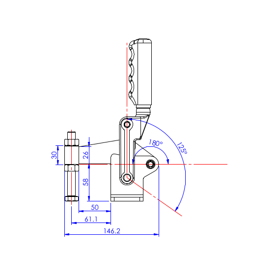 Dociskacz do dużych obciążeń 1200 kg