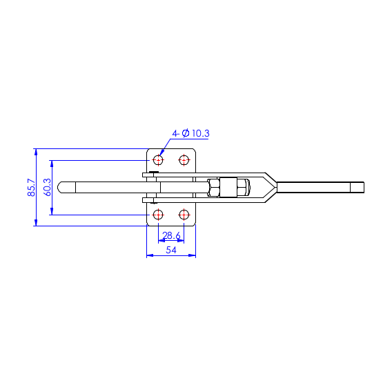 Zapięcia hakowe 450 kg - STAL CYNKOWANA