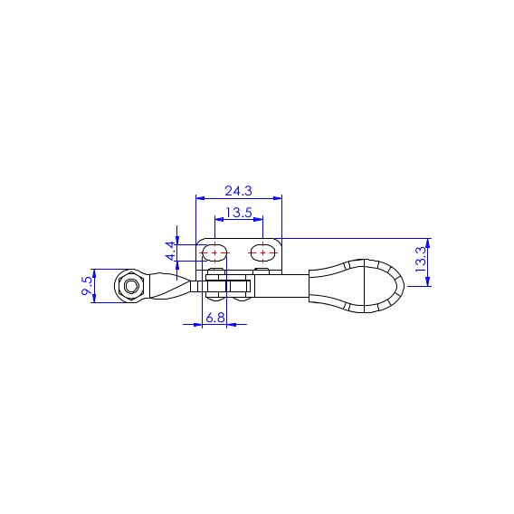 Dociskacz poziomy  38 kg - STAL CYNKOWANA