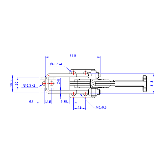Zapięcia z blokadą  318 kg - STAL NIERDZEWNA