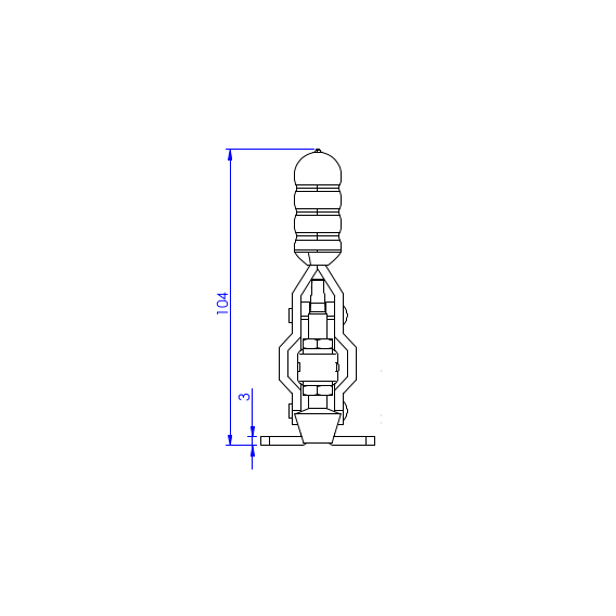 Dociskacz pionowy  91 kg - STAL CYNKOWANA