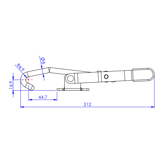 Zapięcia hakowe 170 kg - STAL NIERDZEWNA