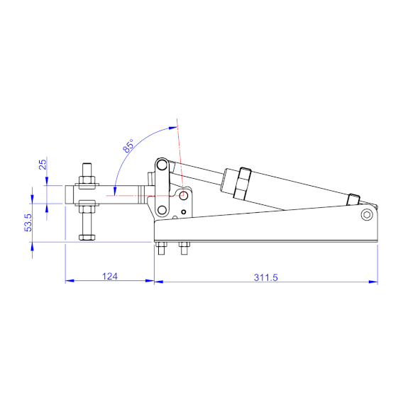 Docisk pneumatyczny  450 kg