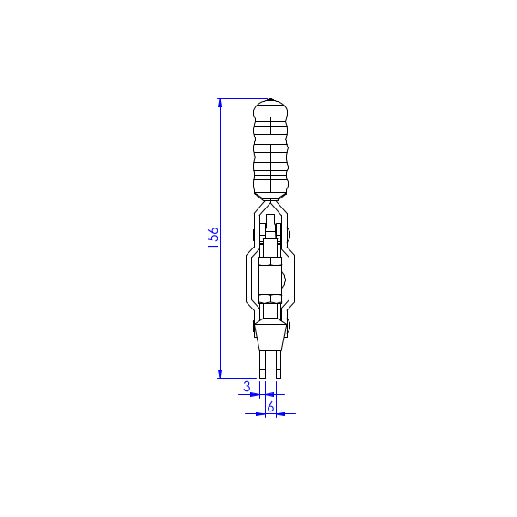 Dociskacz pionowy 227 kg - STAL CYNKOWANA