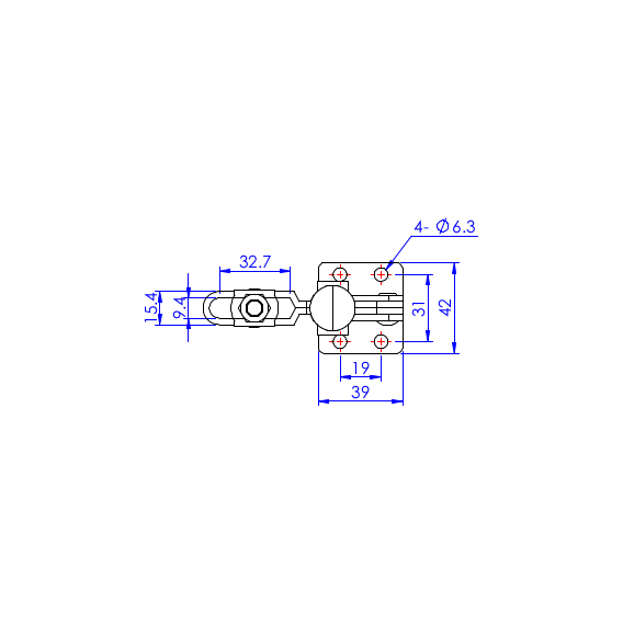 Dociskacz pionowy 180 kg - STAL CYNKOWANA