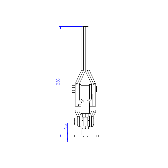 Dociskacz pionowy 400 kg - STAL CYNKOWANA