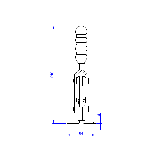 Dociskacz pionowy 350 kg - STAL CYNKOWANA