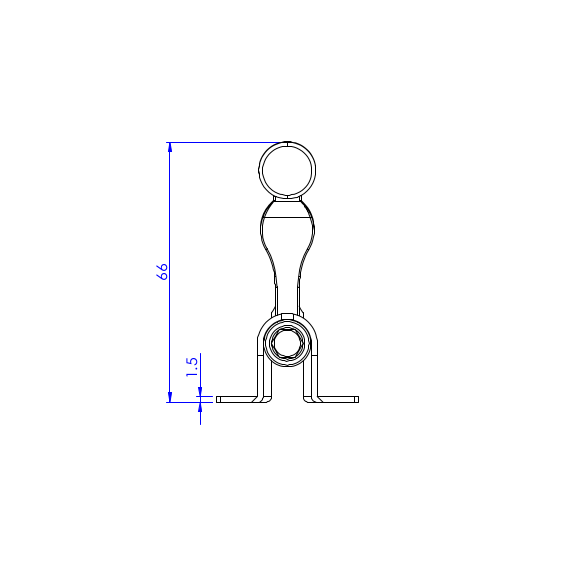 Dociskacz suwakowy   50 kg - STAL CYNKOWANA