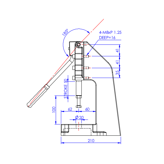 Prasa ręczna 1200 kg