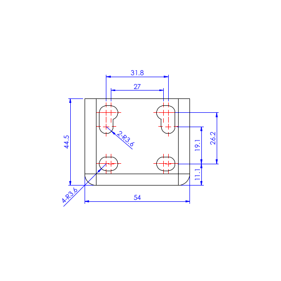 Mocowanie boczne do GH-21502-B & C / GH-22502-A & B / GH-12502-A, B & C