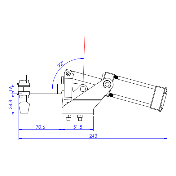 Docisk pneumatyczny  227 kg