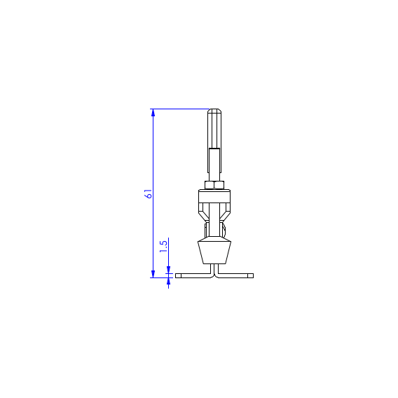 Dociskacz pionowy   30 kg - STAL CYNKOWANA