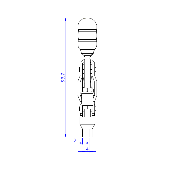 Dociskacz pionowy  75 kg - STAL CYNKOWANA