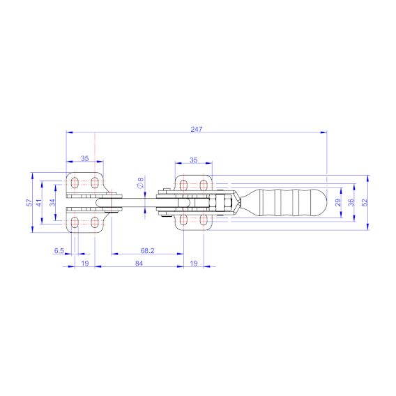 Zapięcia hakowe 400 kg - STAL NIERDZEWNA