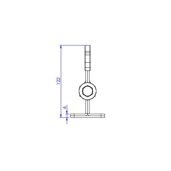 Dociskacz suwakowy  364 kg - STAL CYNKOWANA
