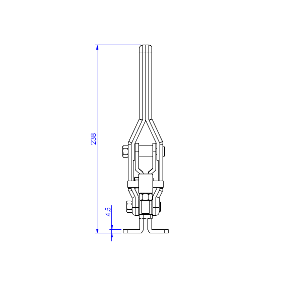 Dociskacz pionowy 400 kg - STAL CYNKOWANA