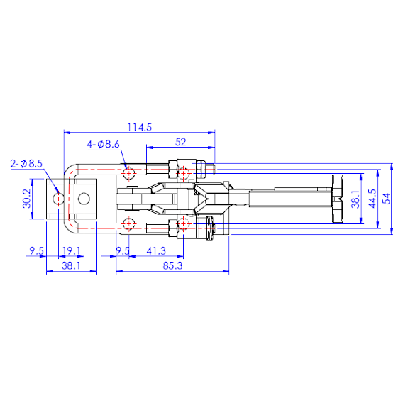 Zapięcia z blokadą  900 kg - STAL CYNKOWANA