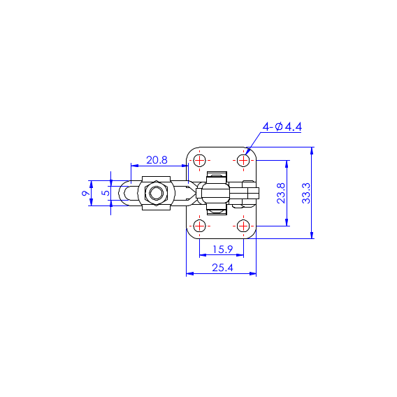 Dociskacz pionowy   50 kg - STAL CYNKOWANA
