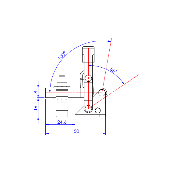 Dociskacz pionowy   50 kg - STAL CYNKOWANA