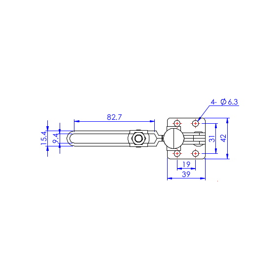 Dociskacz pionowy 180 kg - STAL CYNKOWANA