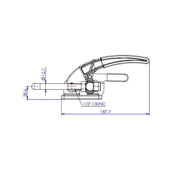 Zapięcia z blokadą 3400 kg - STAL CYNKOWANA