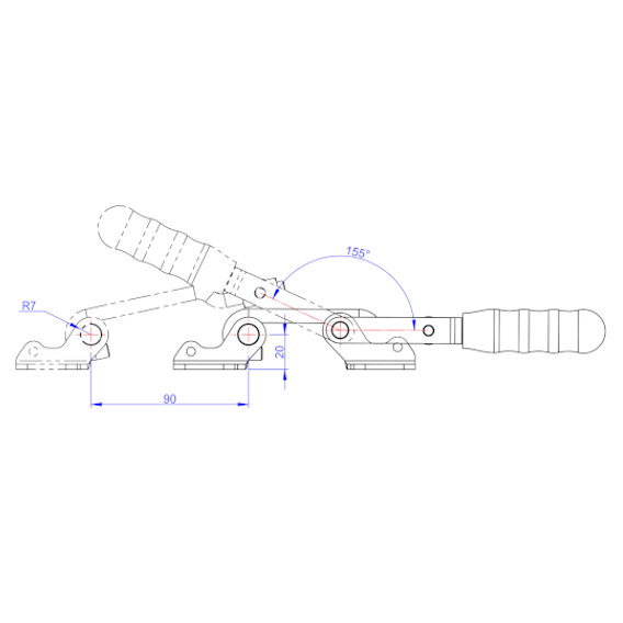 Zapięcia hakowe 400 kg - STAL CYNKOWANA