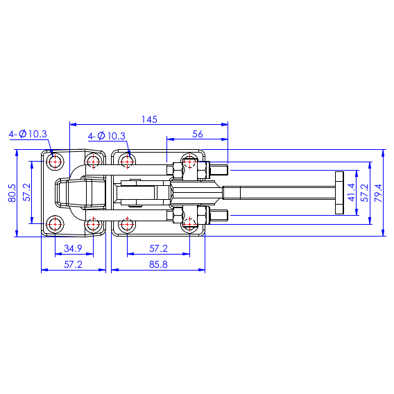 Zapięcia poziome 1818 kg - STAL CYNKOWANA