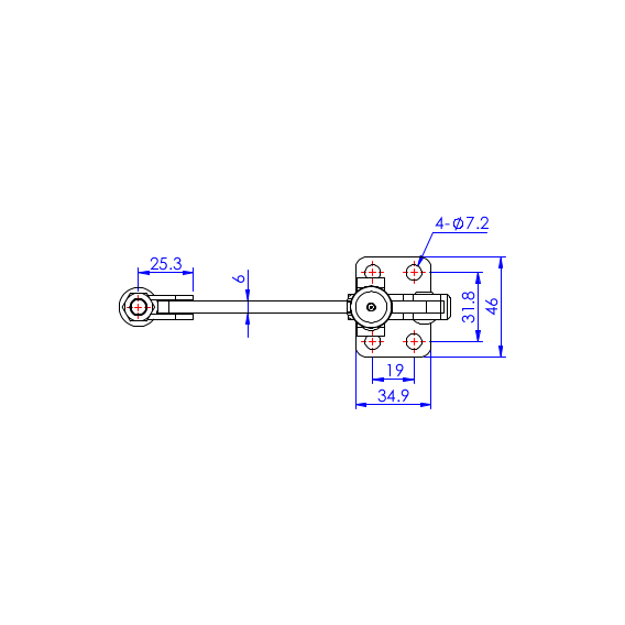 Dociskacz pionowy 227 kg - STAL CYNKOWANA