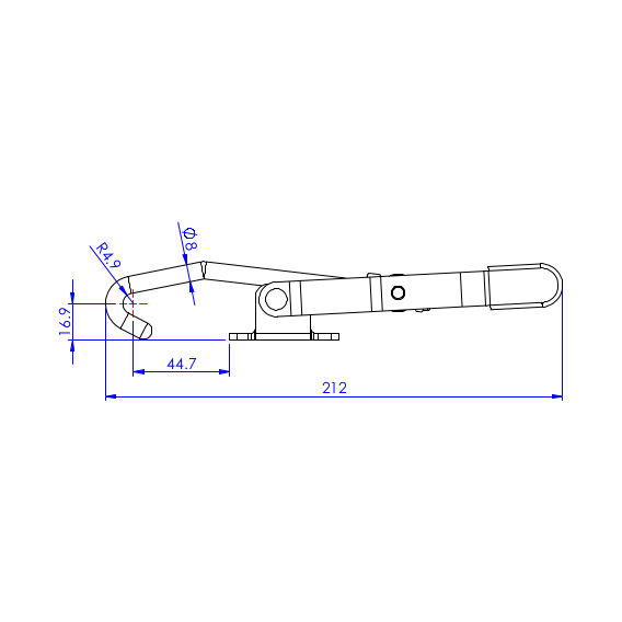 Zapięcia hakowe 170 kg - STAL CYNKOWANA