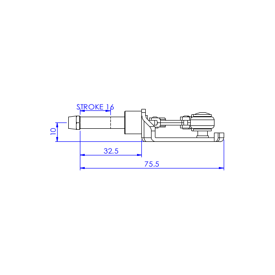 Dociskacz suwakowy   45 kg - STAL CYNKOWANA