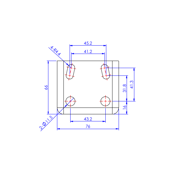 Mocowanie boczne do GH-23502-A & B / GH-24502-A & B / GH-13502-A, B & C / GH-14502-A, B & C