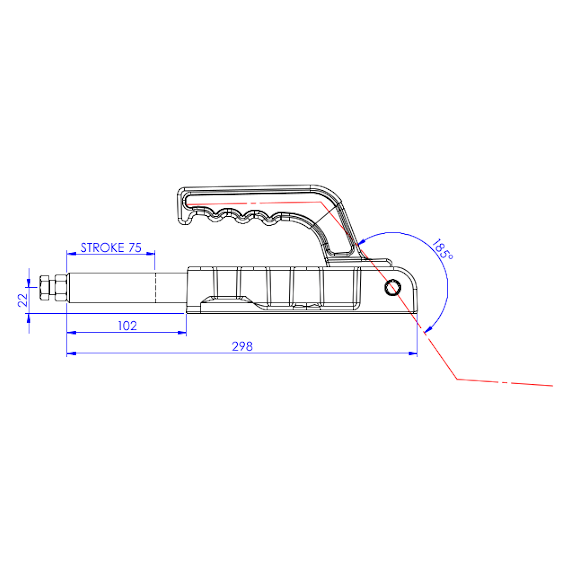 Dociskacz suwakowy 2500 kg
