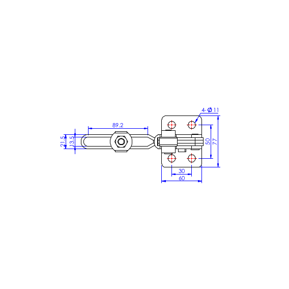 Dociskacz pionowy 300 kg - STAL CYNKOWANA