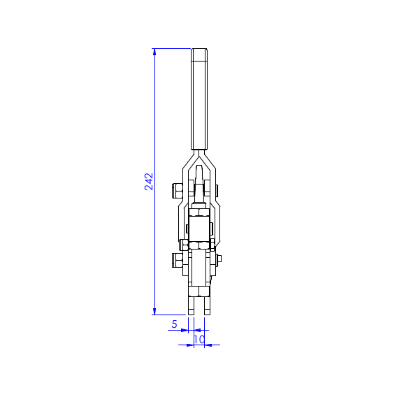 Dociskacz pionowy 450 kg - STAL CYNKOWANA