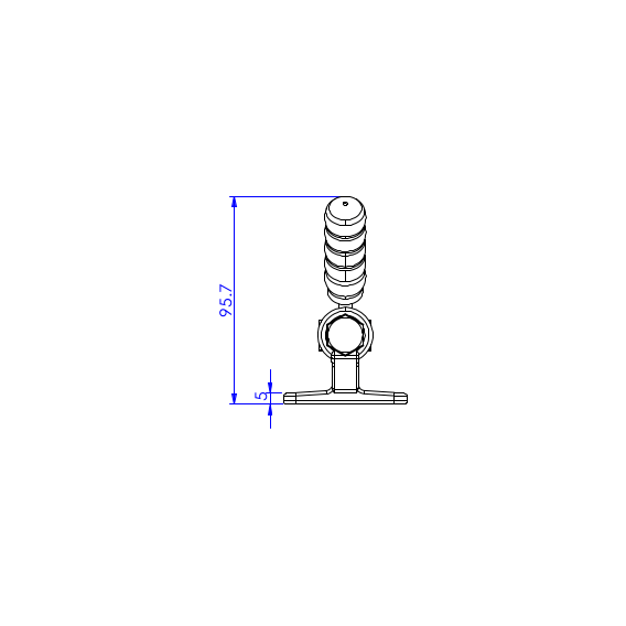 Dociskacz suwakowy  386 kg - STAL NIERDZEWNA