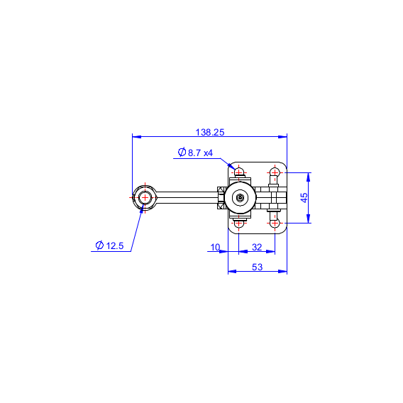 Dociskacz pionowy 450 kg - STAL CYNKOWANA