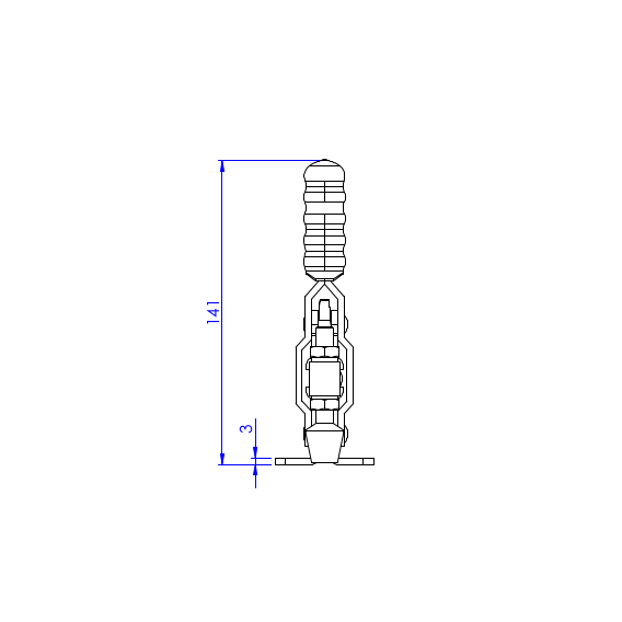 Dociskacz pionowy 227 kg - STAL CYNKOWANA