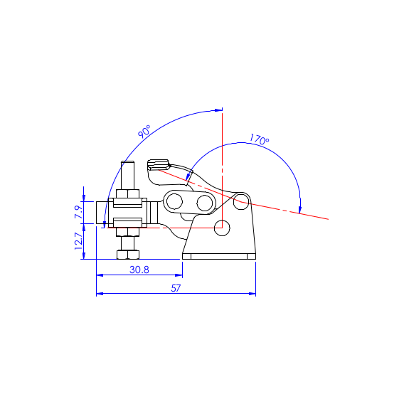Dociskacz pionowy   68 kg - STAL NIERDZEWNA