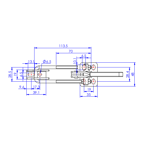 Zapięcia poziome  400 kg - STAL NIERDZEWNA