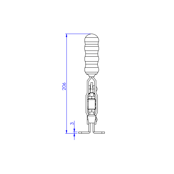 Dociskacz pionowy 182 kg - STAL CYNKOWANA