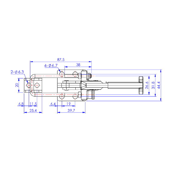 Zapięcia z blokadą  318 kg - STAL CYNKOWANA